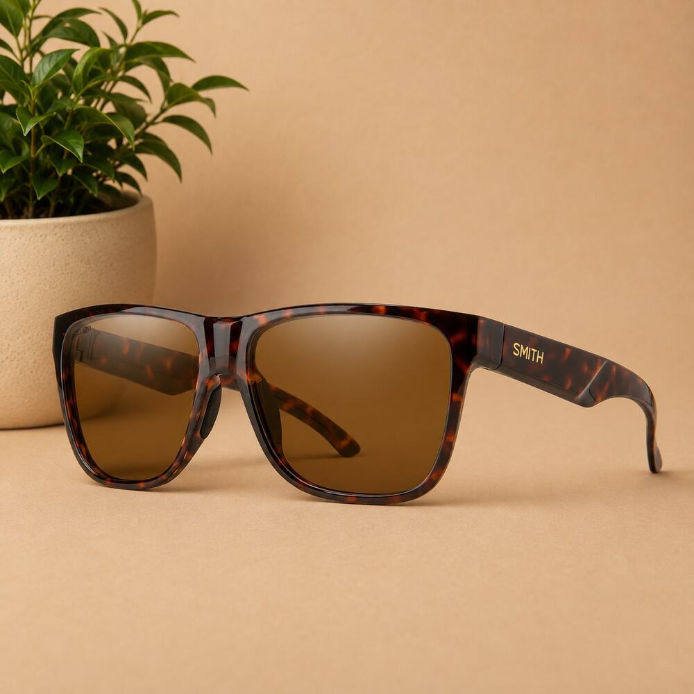 New W Defect SMITH Unisex Lowdown 2 XL Polarized Sunglasses Matte Tortoise Brown